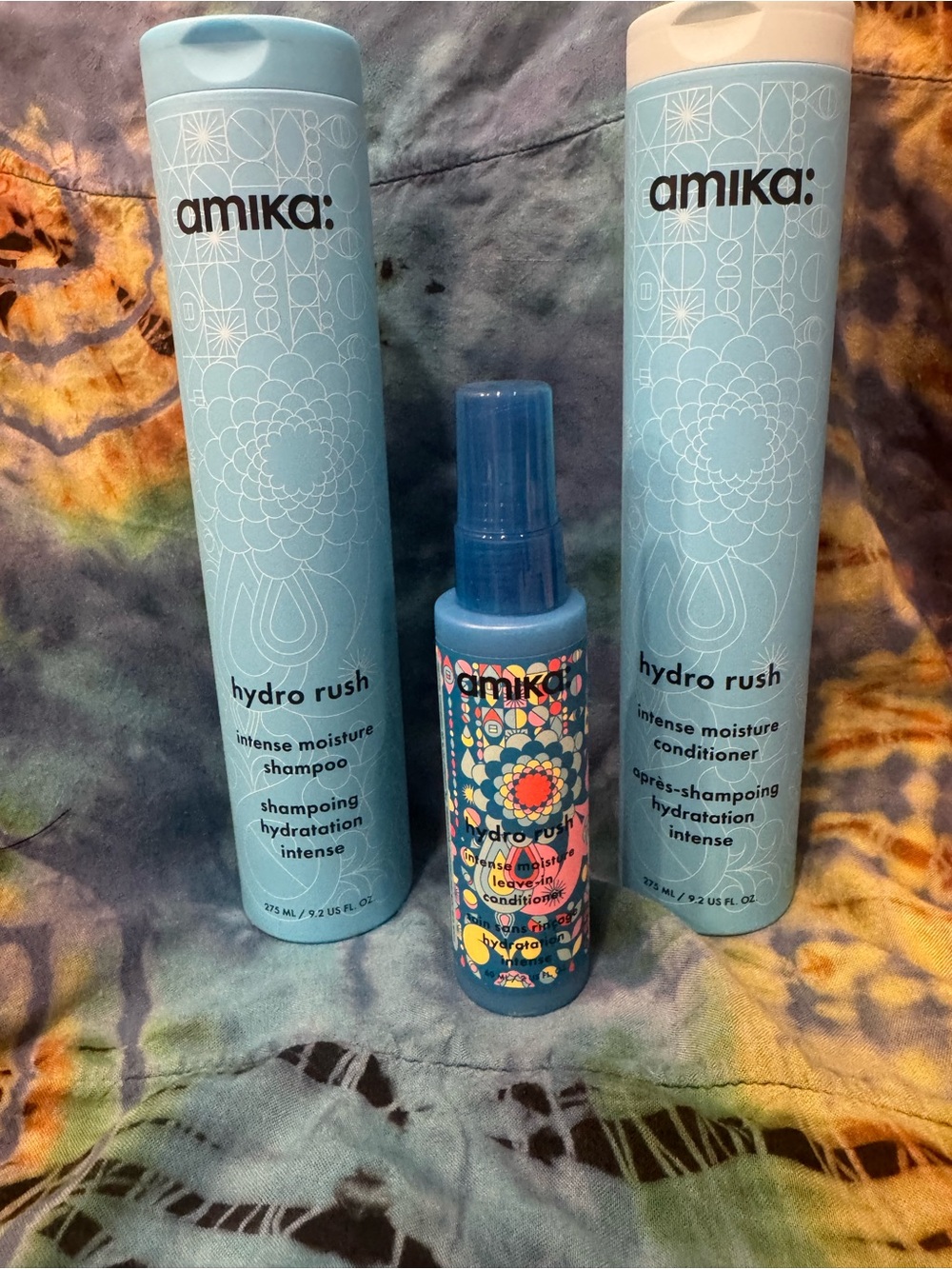 amika Hydro Rush trio w/ beach blanket